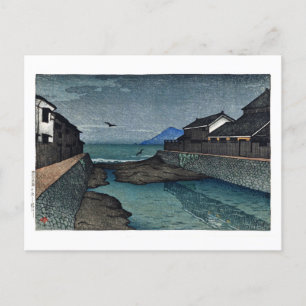 ukiyoe [hasui] C17 Hori River, Obama Vykort