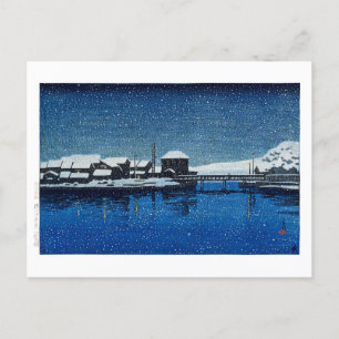 ukiyoe [hasui] C22 Port Ebisu, Sado Island Vykort