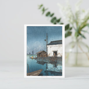 ukiyoe - hasui - m02 - Ushibori i regn - Vykort