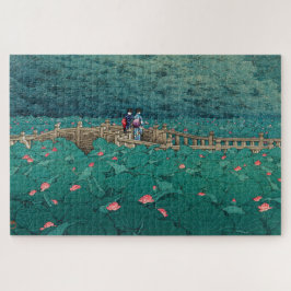 ukiyoe - hasui - m05 - Bentenike Pond, Shiba - Pussel