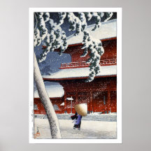 ukiyoe hasui n04 Zōjō-ji Temple i Shiba