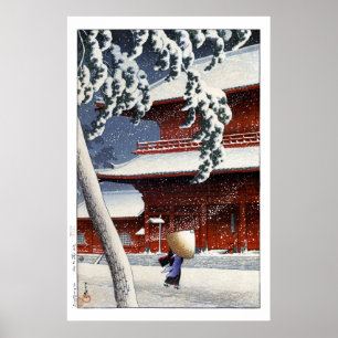 ukiyoe hasui n04 Zōjō-ji Temple i Shiba Poster