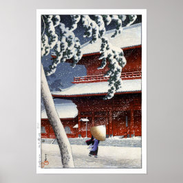 ukiyoe hasui n04 Zōjō-ji-templet i Shiba Poster