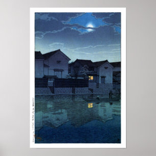 ukiyoe hasui n07 Matsue, Izumo (hack måne) Poster