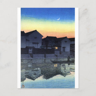 ukiyoe hasui n08 Matsue, Izumo (Crescent måne) Vykort