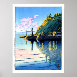 ukiyoe hasui n11 Morgon på Mihogaseki i Izumo Poster