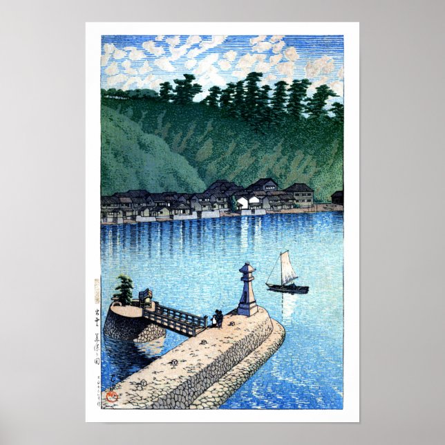 ukiyoe hasui n12 Mihogaseki, Izumo Poster (Framsidan)