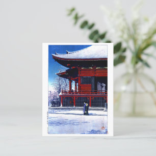 Ukiyoe hasui n16 Clearing efter ett snöfall vid Vykort