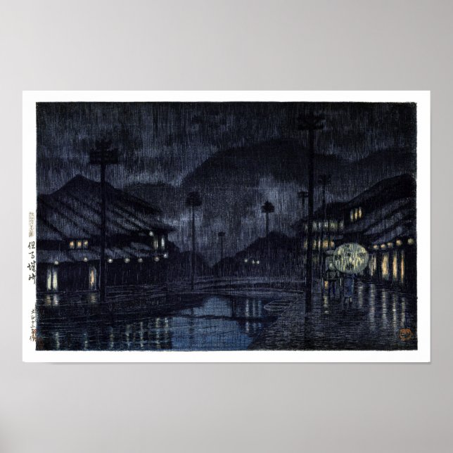 ukiyoe hasui n18 Kinosaki, Tajima Poster (Framsidan)