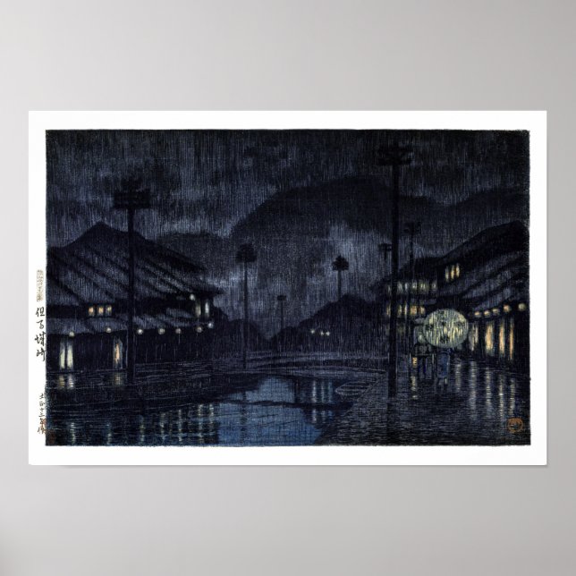 ukiyoe hasui n18 Kinosaki, Tajima Poster (Framsidan)