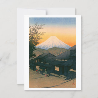 ukiyoe hasui No53 Mt. Fuji sedd från Yui-cho Vykort