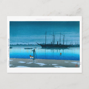 ukiyoe - hasui - No.17 Akashi-cho efter Rain - Vykort