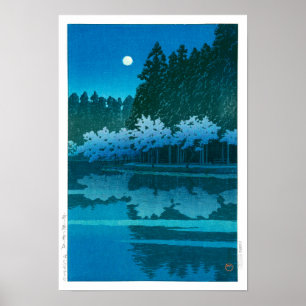 ukiyoe - hasui - No.19 Vår night in Inokashira Poster
