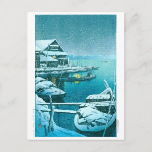 ukiyoe - hasui - No.27 Snö vid Mukōjima - Vykort