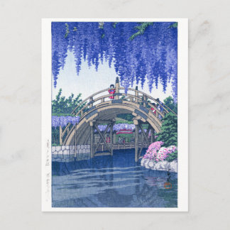 ukiyoe - hasui - No.34 Wisteria at Kameido - Vykort