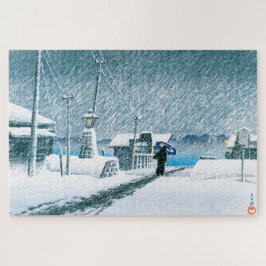 ukiyoe - hasui - No.3 Snö vid Tsukishima - Pussel
