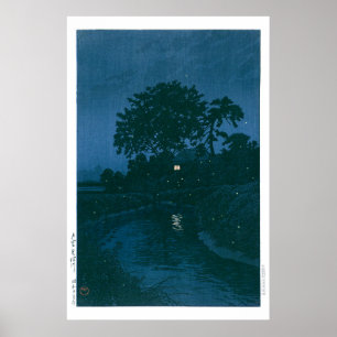 ukiyoe - hasui - No.45 Minuma River at Omiya - Poster