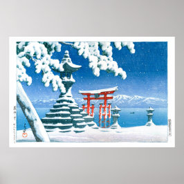 ukiyoe - hasui - No.4 Snö vid Itsukushima - Poster