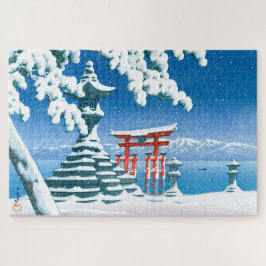 ukiyoe - hasui - No.4 Snö vid Itsukushima - Pussel