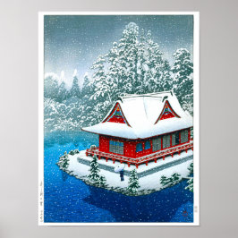 ukiyoe - hasui - Nr.26 Snö i Inokashira Parken - Poster