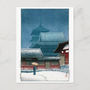 ukiyoe - hasui - nr 31 Tennoji-templet i Osaka - Vykort