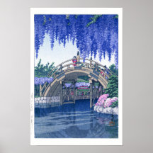 ukiyoe - hasui - nr 34 Wisteria vid Kameido -