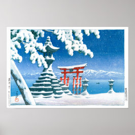 ukiyoe - hasui - Nr.4 Snö på Itsukushima - Poster