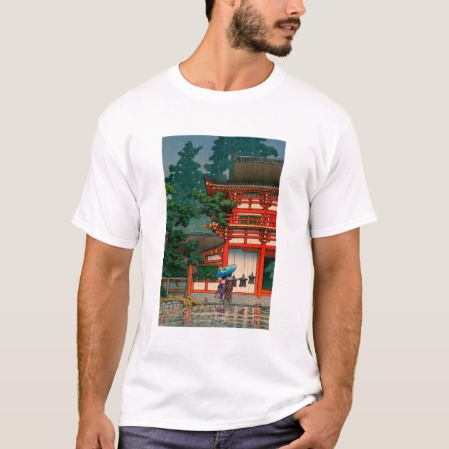ukiyoe hasui nr 62 Kasuga-helgedomen i Nara T Shirt (Framsida)