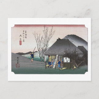 ukiyoe Hiroshige No.20 Mariko Vykort