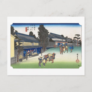 ukiyoe Hiroshige nr 40 Narumi Vykort