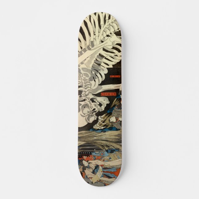 ukiyoe japan skateboard skull (Framsida)