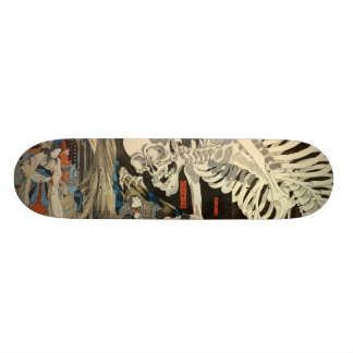 ukiyoe japan skateboard skull
