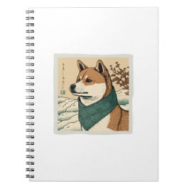 UKIYOE JAPANESE: SHIBA INU ANTECKNINGSBOK