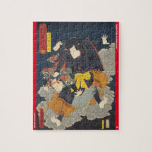 ukiyoe - Kikuchi Kazumaru - japansk magician -