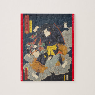 ukiyoe - Kikuchi Kazumaru - japansk magiker - Pussel