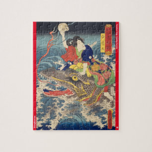 ukiyoe - Shiragikumaru - japansk magiker - Pussel