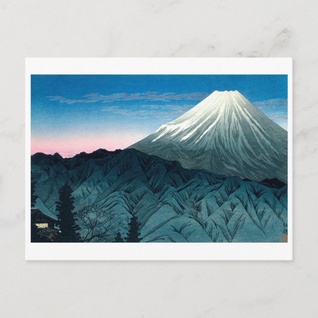 ukiyoe [Shōtei] Mount Fuji från Hakone Vykort (Framsida)
