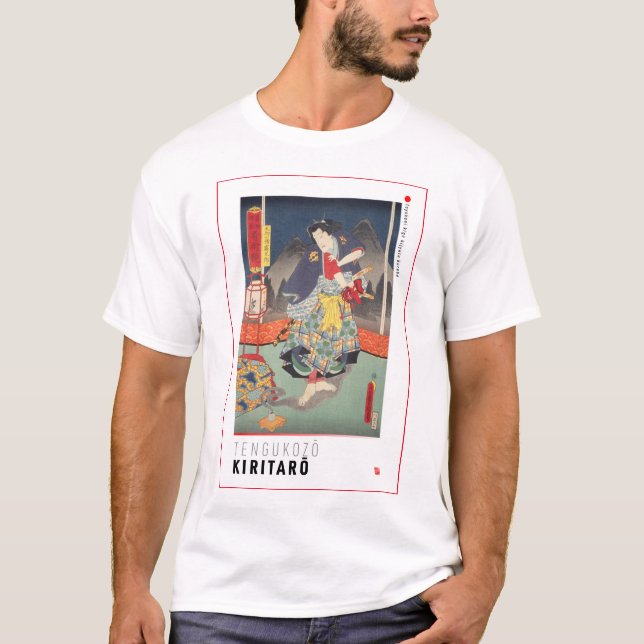 ukiyoe - tengukozo Kiritaro - japansk magiker - T Shirt (Framsida)