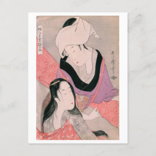 Ukiyoe [Utamaro] beauties 011 Vykort