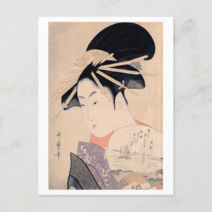 Ukiyoe [Utamaro] beauties 020 Vykort