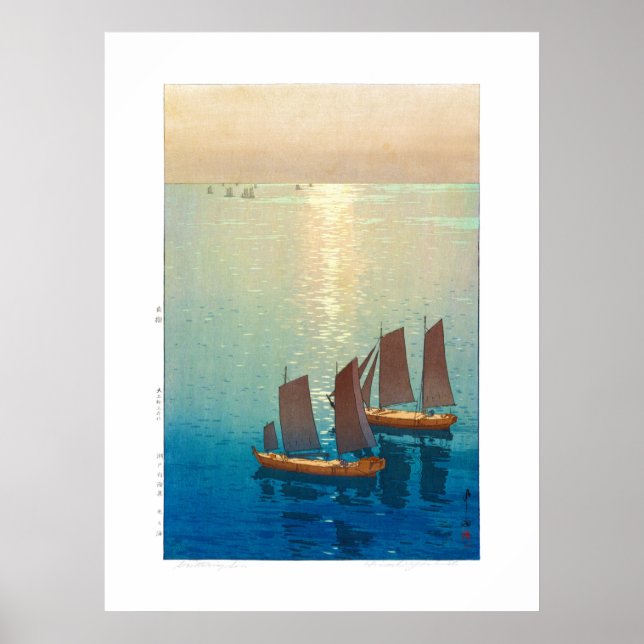 ukiyoe - Yoshida - 01 - Glittering Sea Poster (Framsidan)