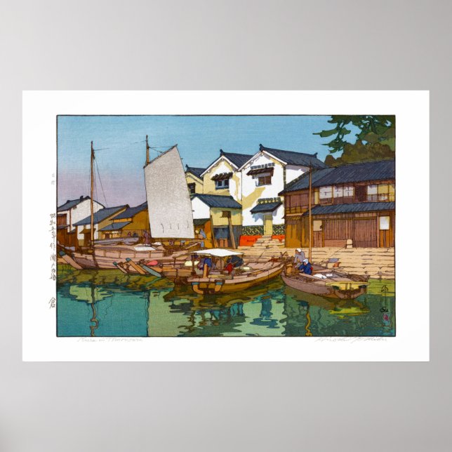 ukiyoe - Yoshida - 05 - Kura i Tomonoura - Poster (Framsidan)