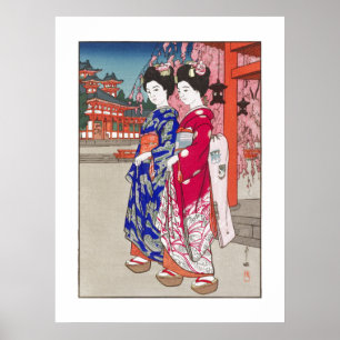 ukiyoe - Yoshida - 14 - Maiko - Poster