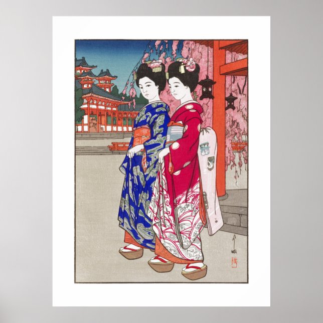 ukiyoe - Yoshida - 14 - Maiko - Poster (Framsidan)
