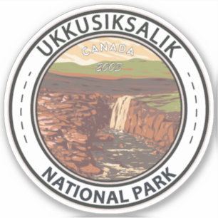 Ukkusiksalik National Park Canada Travel Vintage Klistermärken