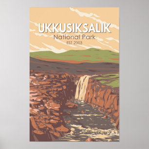 Ukkusiksalik National Park Kanada Resa Vintage Poster