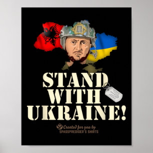 Ukraina Alnia Zelenskyy Stå Med Ukraina Poster