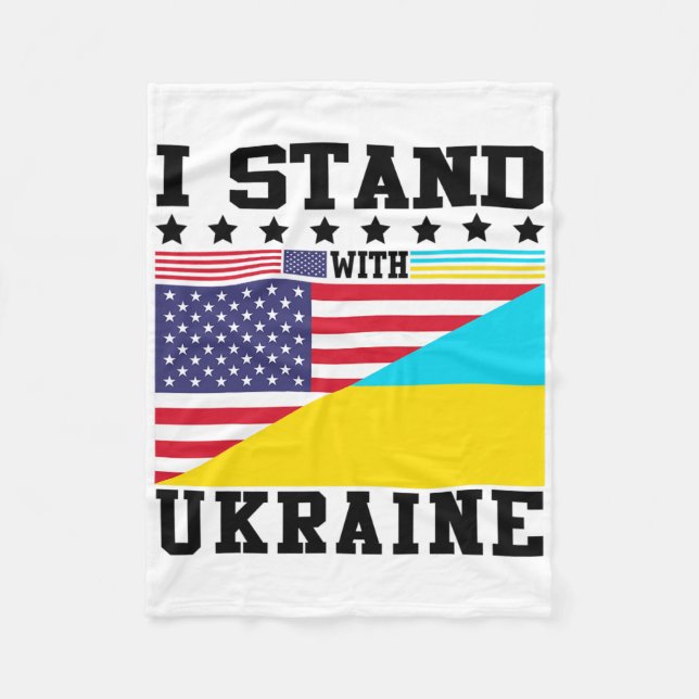 Ukraina Amerikansk Stolthet Vintage Retro Ukrainsk Fleecefilt (Framsidan)