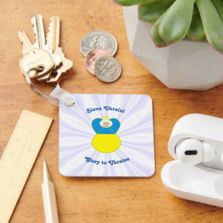 Ukraina Angel Slava Ukrainini Glory till Ukraina Nyckelring