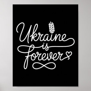 Ukraina är för evigt - ukrainsk patriotisk hjärtli poster